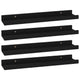 Suzzy Wall Mounting Shelves Set of 4 | Floating Design | Black Wood | 16"