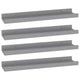 Suzzy Wall Mounting Shelves Set of 4 | Floating Design | Gray Wood | 16"