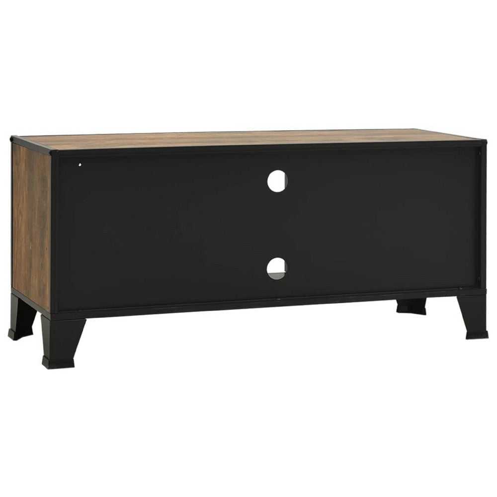 Andy TV Stand Media Cabinet | 2 Doors | 1 Shelf | 41’’ Brown and Black BM339757