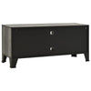 Andy 41’’ TV Stand Media Cabinet | 2 Doors | 1 Shelf | Gray & Black BM339758