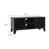 Andy 41’’ TV Stand Media Cabinet | 2 Doors | 1 Shelf | Gray & Black BM339758