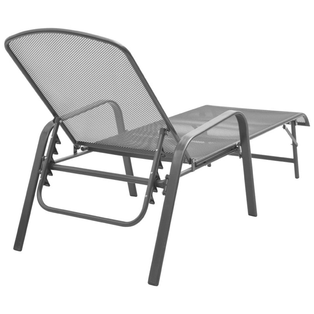 Sun Lounger | Anthracite Gray Steel Frame | Adjustable Backrest | 72’’ BM339762