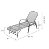 Sun Lounger | Anthracite Gray Steel Frame | Adjustable Backrest | 72’’ BM339762
