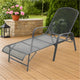 Sun Lounger | Anthracite Gray Steel Frame | Adjustable Backrest | 72’’ BM339762