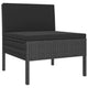 Penny 3pc Outdoor Corner Sofa Set | 2 Middle Seats | Black Faux Rattan BM339764