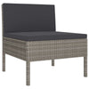 Penny 3pc Outdoor Corner Sofa Set | 2 Middle Seats | Gray Faux Rattan BM339765