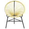 Jackie Outdoor Acapulco Chair | Beige Poly Rattan | Powder Coated Steel BM339766