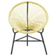 Jackie Outdoor Acapulco Chair | Beige Poly Rattan | Powder Coated Steel BM339766