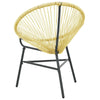Jackie Outdoor Acapulco Chair | Beige Poly Rattan | Powder Coated Steel BM339766