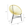 Jackie Outdoor Acapulco Chair | Beige Poly Rattan | Powder Coated Steel BM339766