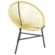 Jackie Outdoor Acapulco Chair | Beige Poly Rattan | Powder Coated Steel