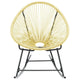 Jackie Rocking Acapulco Chair | Beige Poly Rattan | Powder Coated Steel BM339767