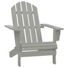 Neena 2pc Outdoor Adirondack Chair & Side Table | Slatted Gray Firwood BM339772