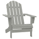 Neena 2pc Outdoor Adirondack Chair & Side Table | Slatted Gray Firwood BM339772