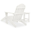 Neena 3pc Outdoor Adirondack Chair Set | White Wood | Table & Ottoman BM339773