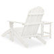 Neena 3pc Outdoor Adirondack Chair Set | White Wood | Table & Ottoman BM339773