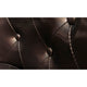 Deina Armchair | Tufted Shiny Brown Faux Leather | Black Wood Legs BM339774
