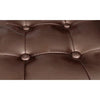 Deina 2pc Armchair & Footstool Set | Brown Faux Leather | Black Wood BM339775