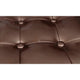 Deina 2pc Armchair & Footstool Set | Brown Faux Leather | Black Wood BM339775