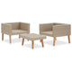 Keina Garden Furniture Set | 2 Chairs & Table | Beige Poly Rattan | Gray BM339777