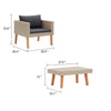 Keina Garden Furniture Set | 2 Chairs & Table | Beige Poly Rattan | Gray BM339777