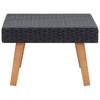 Keina Outdoor Coffee Table | Black Faux Rattan | Brown Wood | Square 28’’ BM339779