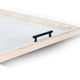 Yela Decorative Tray | 27x27" Square w Black Handles | Natural Brown