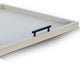 Yela Decorative Tray |27x27 Square w Black Handles | Light Gray