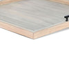 Yela Decorative Tray | 27x27 Square w Black Handles | Wheat Gray