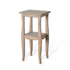 Zela Small Side End Table | Lower Shelf & Curved Legs | Natural Brown | 11x14 Top