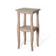 Zela Small Side End Table | Lower Shelf & Curved Legs | Natural Brown | 11x14 Top