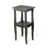 Zela Small Side End Table w Lower Shelf & Curved Legs | Black | 11x14 Top