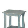 Zela Small Side End Table w Lower Shelf & Curved Legs | Sea Grass Green | 11x14 Top