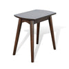 Neva Chairside Table | 24" Rectangular Top | Angled Legs | Dark Brown