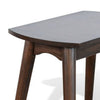 Neva Chairside Table | 24" Rectangular Top | Angled Legs | Dark Brown