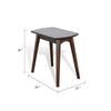 Neva Chairside Table | 24" Rectangular Top | Angled Legs | Dark Brown