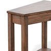 Yael Side End Table | 24’’ Wedge Top w Open Shelf | Natural Brown