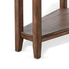 Yael Side End Table | 24’’ Wedge Top w Open Shelf | Natural Brown