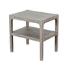 Fela Chair Side Table | 24’’ Top w Open Shelf | Natural Brown BM339794