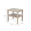 Fela Chair Side Table | 24’’ Top w Open Shelf | Natural Brown BM339794