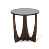 Natra Chairside Table | 22’’ Round Top w Cutout Base | Dark Brown BM339795