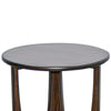 Natra Chairside Table | 22’’ Round Top w Cutout Base | Dark Brown BM339795