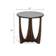 Natra Chairside Table | 22’’ Round Top w Cutout Base | Dark Brown BM339795