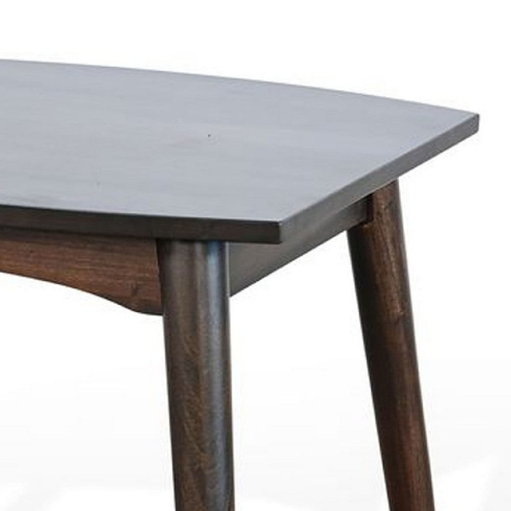 Neva Side End Table | 24" Square Top w Angled Legs | Dark Brown