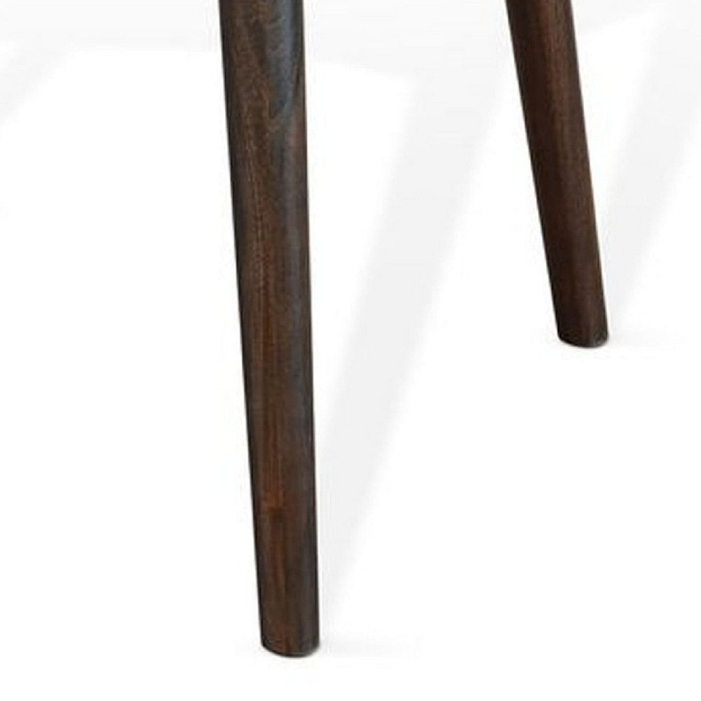 Neva Side End Table | 24’’ Square Top w Angled Legs | Dark Brown BM339796
