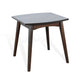 Neva Side End Table | 24" Square Top w Angled Legs | Dark Brown