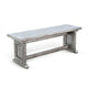 Bench | 48" Wide Plank Style Seat | Farmhouse Gray Pedestal Base