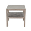 Side End Table w Lower Shelf | 24’’ Square Top | Natural Brown BM339799