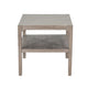 Side End Table w Lower Shelf | 24’’ Square Top | Natural Brown BM339799