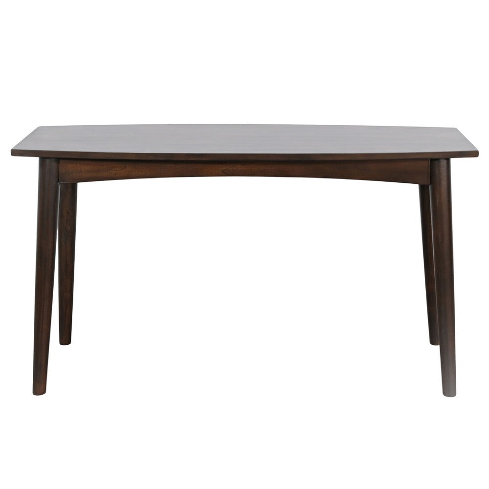 Neva Sofa Console Table | 48" Rectangular | Angled Legs | Dark Brown